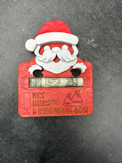 Santa Gift Card & Money Holder  A Good Mix of Both - Money Holder  