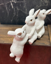 Climbing Bunny Brothers, Spring Decor & Easter Accent Piece, Cute Rabbit Figurines for Seasonal Home Decor Bunny figurine