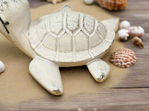 Turtle with Glasses: Ocean Decor, Sea Life Home Decor, Nautical Accent, Coastal Art, Unique Gift for Ocean Lovers Summer Shelf Sitter