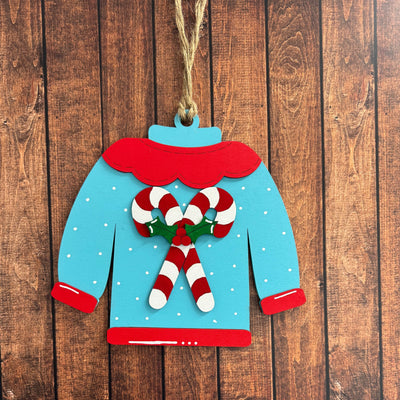 Ugly Sweater Wall Sign Christmas Wall Décor Candy Cane  