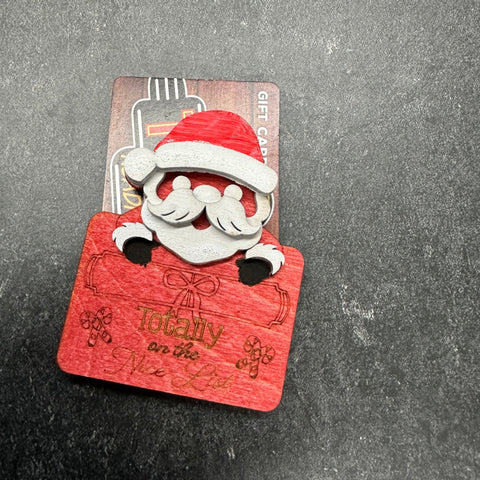Santa Gift Card & Money Holder Christmas Gift Card & Money Holder Totally on the Nice List - Gift Card Holder  