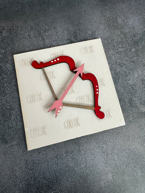 Mini Valentine Leaning Sandwich Board Tiles Interchangeable Add On Arrow  