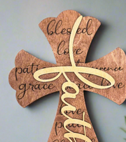 Faith Cross Wall Decor | Christian Home Accent | Religious Wall Art | Spiritual Decor for Living Room & Bedroom