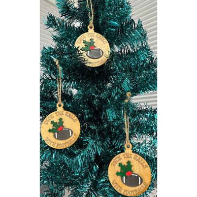 Deck the Halls with Footballs Ornament Ornament   