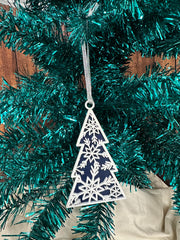 Snowflake Christmas Tree Ornaments  Snowflake 1 - Blue  