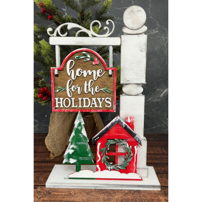 Home for the Holidays Mini-Post Interchangeable Add On with Mini-Post  