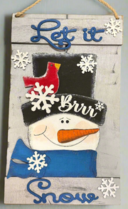 Let It Snow Pallet Sign Hanger