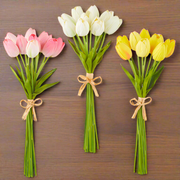 15" Real Touch Tulip Bundle | Artificial Flowers for Home Decor, Wedding Arrangements, Vibrant & Lifelike Design