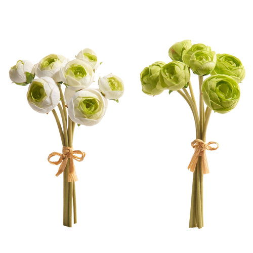 12" Real Touch Ranunculus Bundle | Artificial Flowers for Home Decor & Wedding Arrangements, Lifesize Floral Accents Faux Flowers