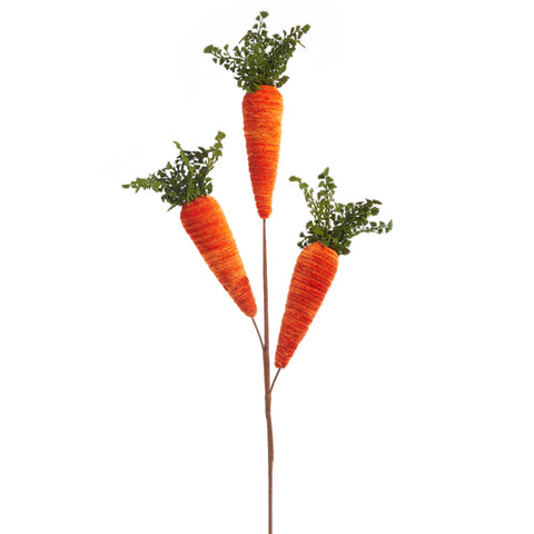 28" Carrot Spray - Artificial Easter Decoration for Spring, Vibrant Faux Carrot Bouquet, Perfect for Holiday Centerpieces & Home Decor