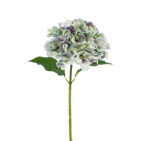 Real Touch Green and Purple Hydrangeas RAZ - 19" Faux Flowers, Lifelike Artificial Arrangements for Home Decor & Bouquets