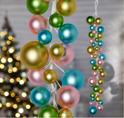 4' Pastel Pearl Ball Garland, Colorful Party Decor, Soft Pastel Spring Decor, Wedding & Baby Shower Accents, Home Decoration