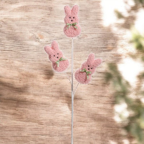 24" Easter Bunny Spray | Artificial Spring Decoration, Cute Bunny Decor for Easter Holidays & Home Decor Artificial Flora