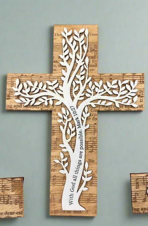 Faith Cross Wall Decor | Religious Home Decor | Inspirational Wall Art | Christian Decor for Living Room & Bedroom Possible