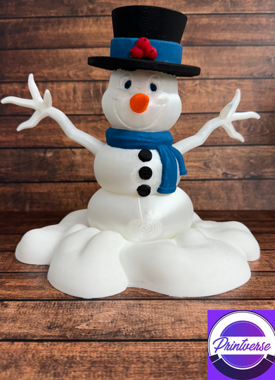 Snowy the Flexy Snowman Christmas 3D Printed   