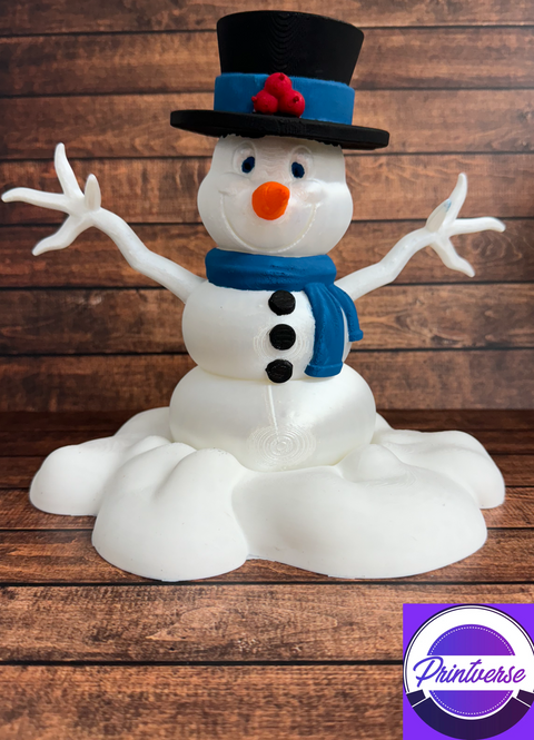 Snowy the Flexy 3D Snowman Christmas 3D Printed   