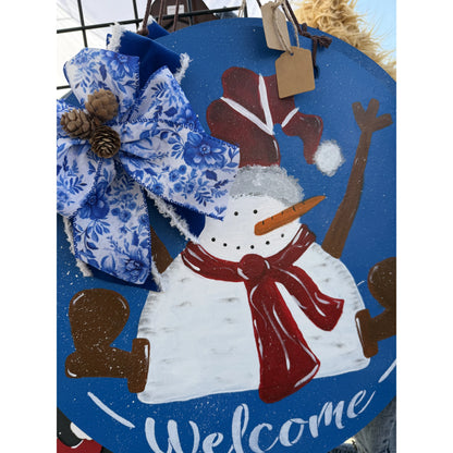 Snowman Welcome Hanger    