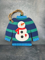 Ugly Sweater Sign  Snowman  