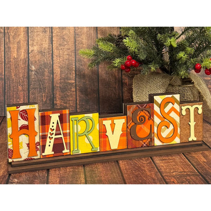 Harvest - Give Thanks Reversible Block Letters