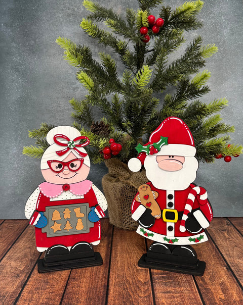 Santa and Mrs. Claus Baker Shelf Sitters Christmas Shelf Sitter   
