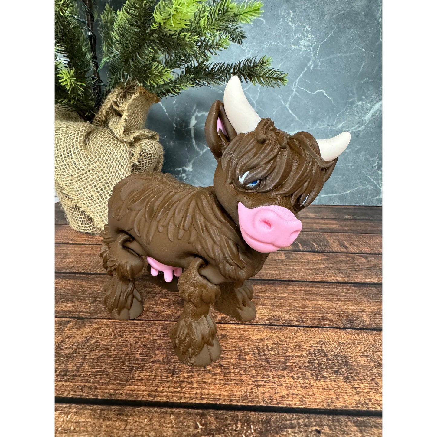 Flexi Highland Cow 3D Printed Buttercup  