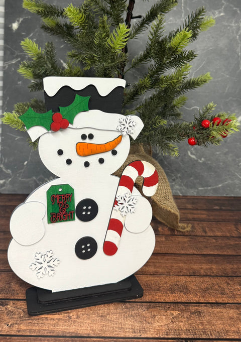 Snowy the Snowman Stand Christmas Shelf Sitter   