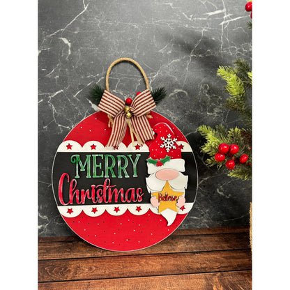 Merry Christmas Gnome Sign Christmas Wall Décor   