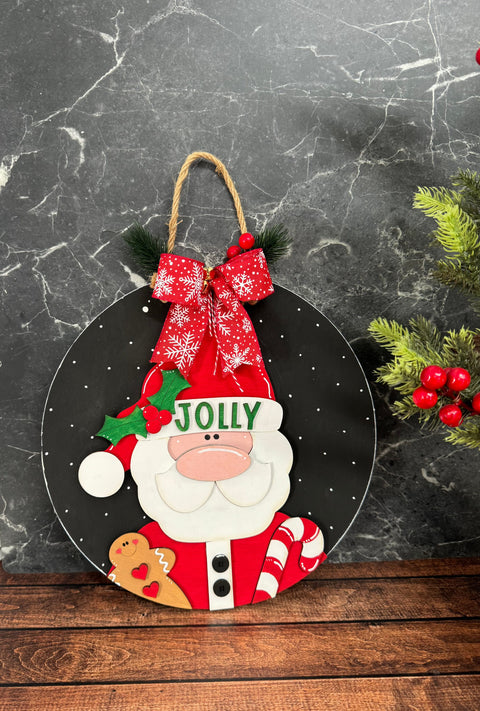 Jolly Santa Sign Christmas Wall Décor   