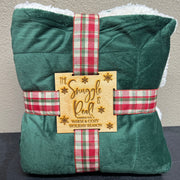 The Snuggle is Real Blanket Christmas Blanket Green - Sherpa 50" X 60"  