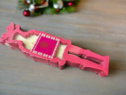 Berries and Balsam Pink Wooden Nutcracker Dough Bowl - LUX Candle Holder