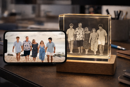 Custom Sublevel Crystal Keepsake | Engraved Inside the Crystal