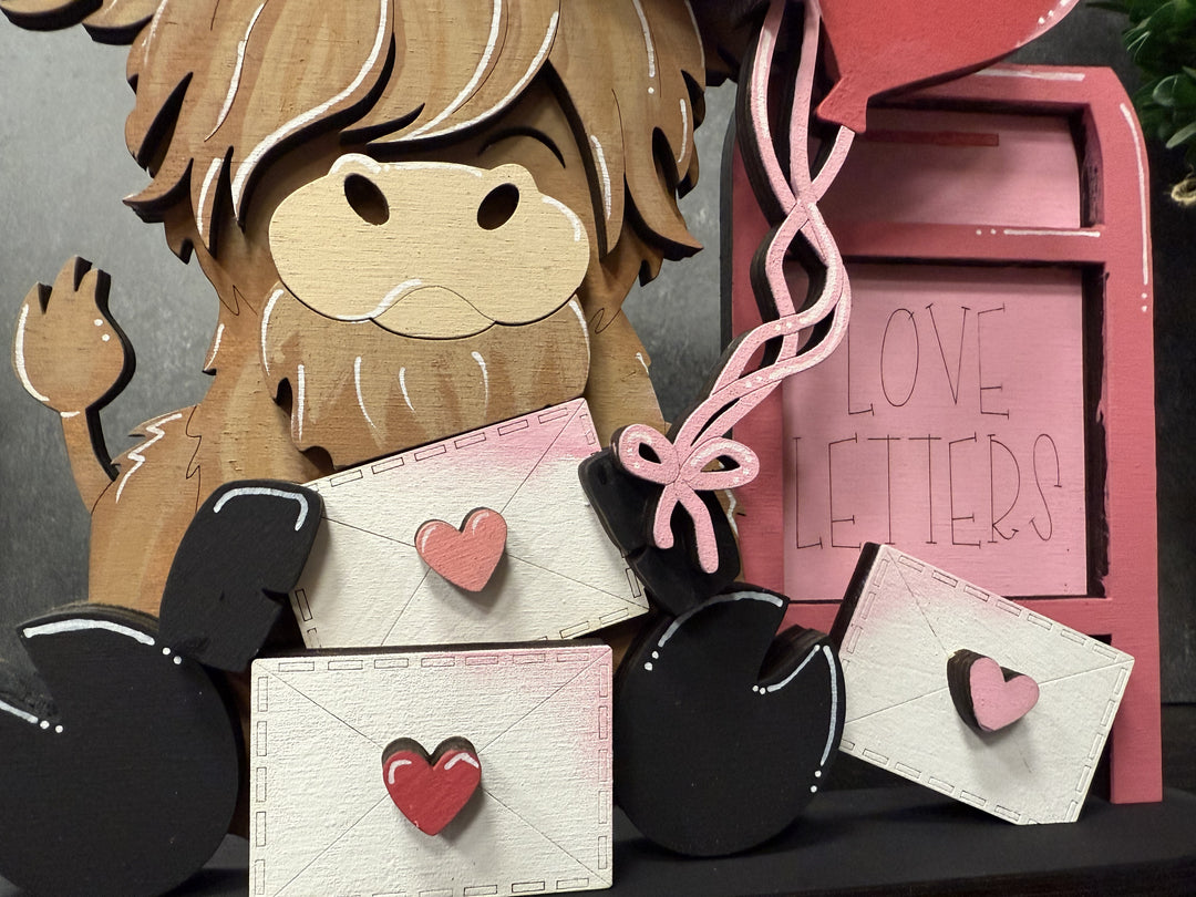 Highland Cow Love Letters Valentine
