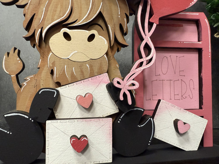 Highland Cow Love Letters Valentine