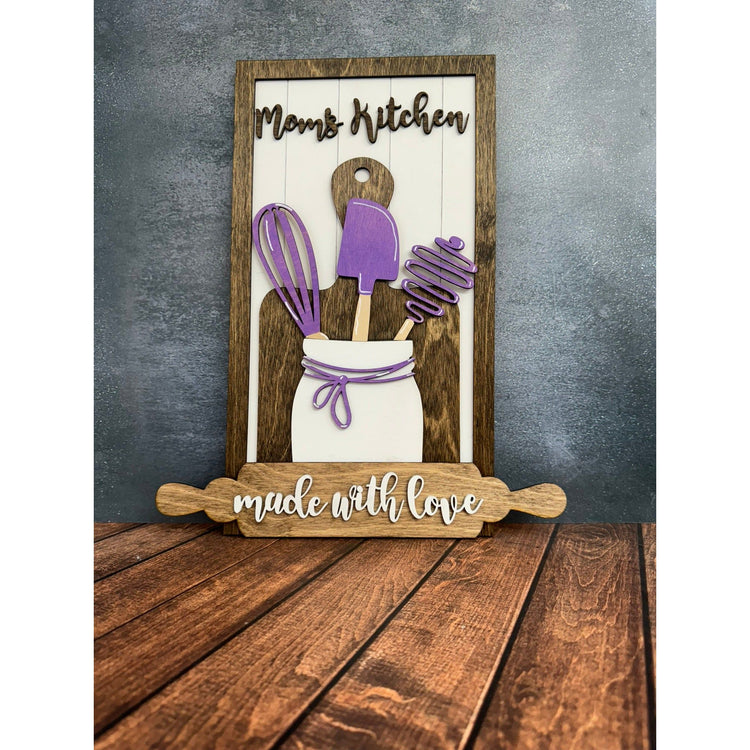 Kitchen Made with Love Kitchen Decor Purple - Mom  