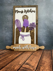 Kitchen Made with Love Kitchen Decor Purple - Mom  