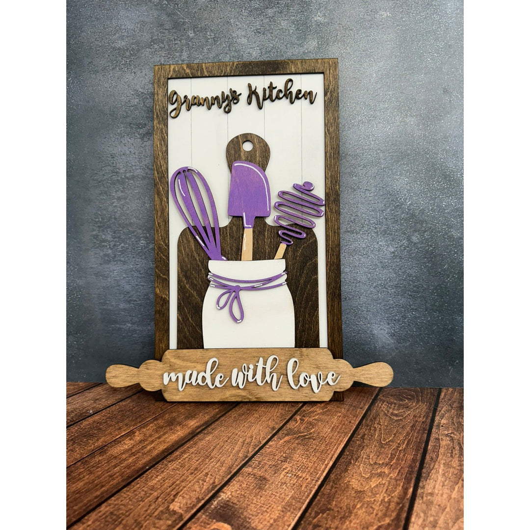 Kitchen Made with Love Kitchen Decor Purple - Granny  