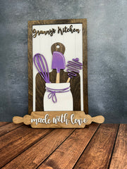 Kitchen Made with Love Kitchen Decor Purple - Granny  