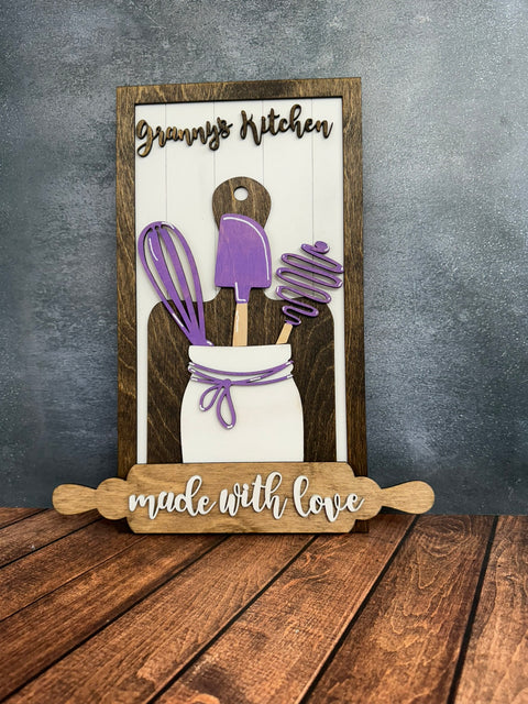 Kitchen Made with Love Kitchen Decor Purple - Granny  