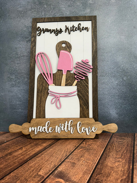 Kitchen Made with Love Kitchen Decor Pink - Granny  