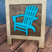 Summer Leaning Sandwich Board Tiles Summer Interchangeable Lawn Chair  