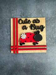 Bugs and Hugs Leaning Sandwich Board Tiles - Set 4 PC Interchangeable Leaning Sandwich Boards