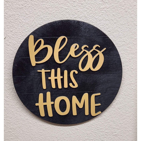 Bless This Home - Sign Door hanger   