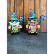 Beach Gnomes Summer Shelf Sitter Both  