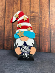 Patriotic Gnomes Summer Shelf Sitter Boy  