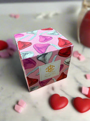 Hugs and Kisses 8 oz Designer Box Candle - LUX Candle Holder