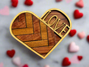 Heart Love Multi Wood Box