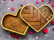 Heart Love Multi Wood Box