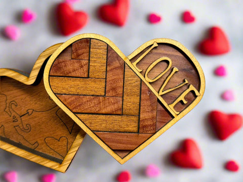 Heart Love Multi Wood Box