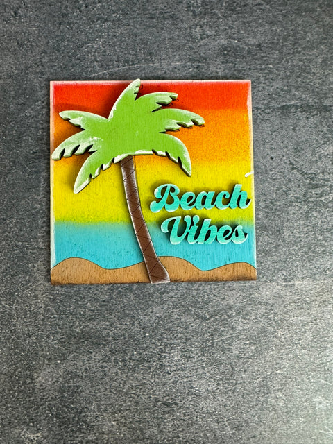 Summer Leaning Sandwich Board Tiles Summer Interchangeable Beach Vibes  