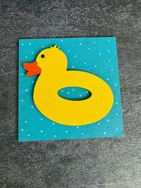 Summer Leaning Sandwich Board Tiles Summer Interchangeable Duck Floatie  